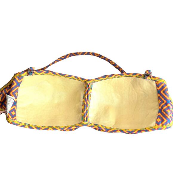 Koral Swimwear Multicolor Halter Bandeau Matching Bikini Set L/M Retro 70s - Picture 7 of 11